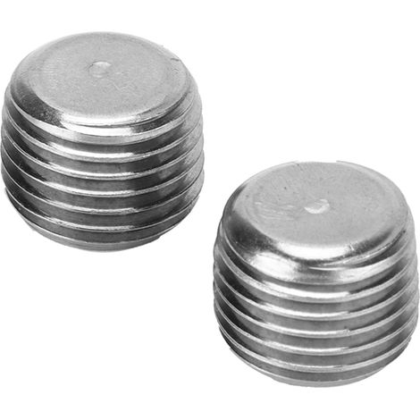 Bouchon fileté mâle 1/4 NPT en acier inoxydable, 2 pièces, hexagonal interne, raccord universel pour tuyauterie (1/5)