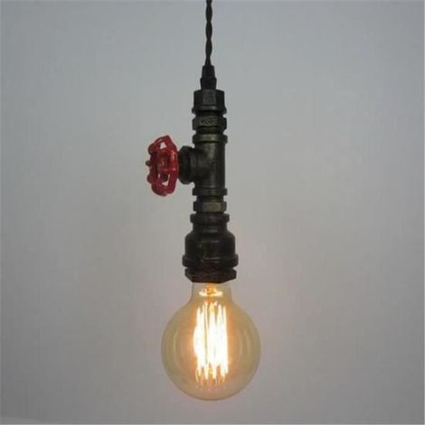 Vintage rétro bricolage industriel fer plafond lampe suspension robinet créative (1/4)