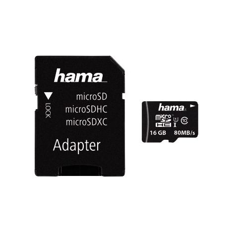 Hama microSDHC 16GB 16 Go UHS-I Classe 10 (1/2)