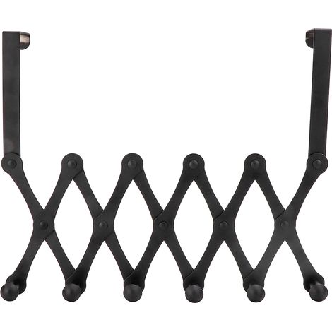 Crochets de porte en acier inoxydable, support pliant télescopique pour chapeaux et sacs à dos, 6 crochets, porte-manteau suspendu pour salon et chambre.