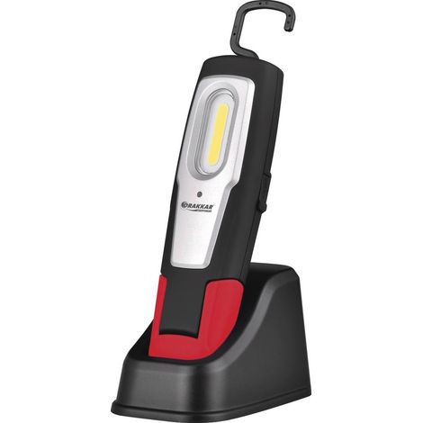 Baladeuse d'atelier DRAKKAR TOOLS LED 600Lm articulée, rechargeable sur socle, autonomie de 2h à 10h - 02421