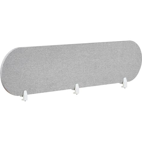 Panel separador tablero PET acústico tapizado de tela 180 x 40 cm gris claro Sparky