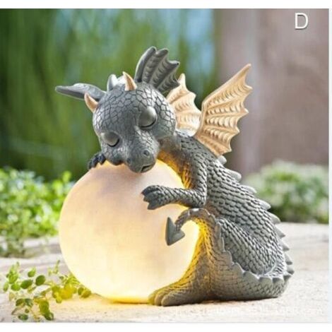 Décoration de statue de résine faite à la main de statue de jardin de dragon de méditation