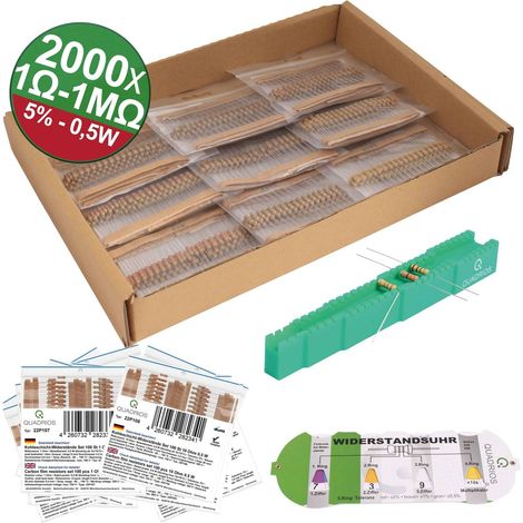 Quadrios 23P128 23P128 Kohleschicht-Widerstand axial bedrahtet 0.5 W 5 % 2000 St. (1/3)