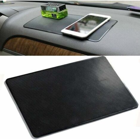 Alfombrilla antideslizante de PVC para salpicadero de coche, 27 x 15 cm, almohadilla de gel adhesiva para gafas y soporte para teléfono, interior del coche, STAR.L