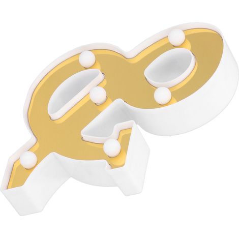 Lampe LED en forme de &, symbole de ponctuation innovant pour demande en mariage, déclaration, blanc chaud (1/5)