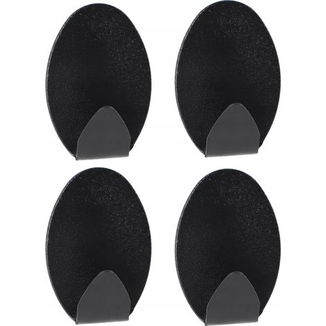 KADAX Selbstklebende Haken aus Metall, Wandhaken, Klebehaken, oval, 4 Stück