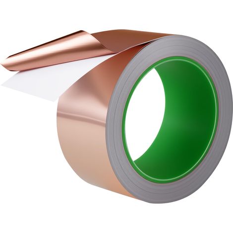 Ruban de Cuivre Anti-Limaces,50mm x 20m Ruban de Cuivre Conducteur EMI Double Face, Cuivre Autocollant Anti- Protection de Cuivre pour Massifs & Plantes (1/5)