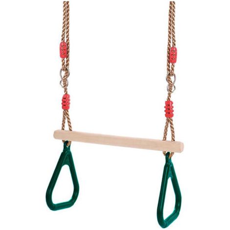 Ensemble De Barres Pivotantes en Bois Anneaux De Fitness Équipement De Balançoire (1/5)