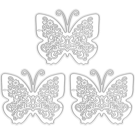 3-teiliges Stanzformen-Set für Scrapbooking, DIY-Bastelarbeiten, edle Optik, Kohlenstoffstahl für Papierprägung (1/5)