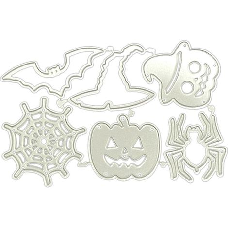 Modèle de découpage et gaufrage d’Halloween – Idéal pour cartes de vœux, invitations de fête pour enfants et décorations festives