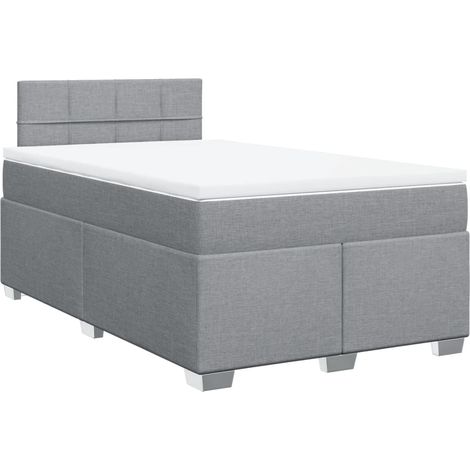 Maison Exclusive - Giroletto a Molle con Materasso Grigio Chiaro 120x200cm Tessuto