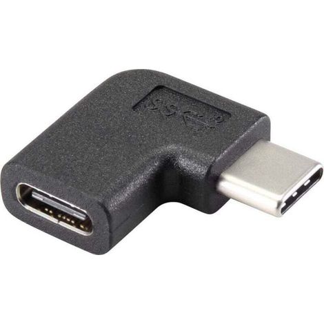 USB 3.1 (Gen 2) Adaptateur [1x USB-C® mâle - 1x USB-C® femelle] coudé à 90° vers la droite A739982 (1/4)