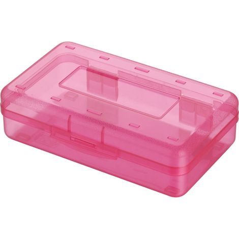 Boite A Crayons - Boite De Rangement Transparente En PP - Couvercle Clip - Empilable - 205 X 120 X 60 Mm - 1 Unite (1/4)
