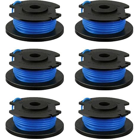 Bobine de fil de rechange pour tondeuse Ryobi – 1,6 mm, 3,4 m, lot de 6 pièces – compatible AC14RL3A, OLT1832, RAC124 (1/5)