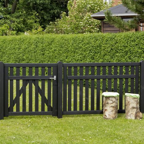 Plus Einzeltor Country 100 x 98 cm schwarz Sichtschutz