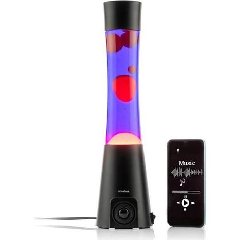 Lampe à Lave avec Haut-Parleur - CELLUSTOP - Lampe Magma - Bluetooth - Rechargeable - Multicolore