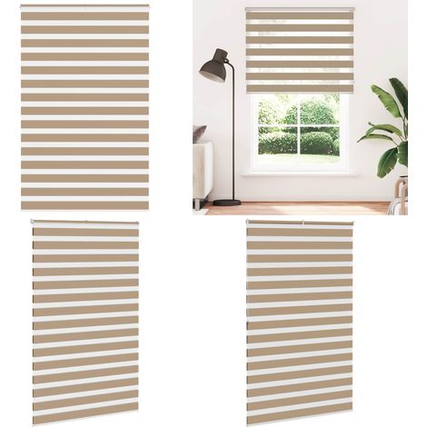 vidaXL Store zèbre marron sable largeur du tissu 135,9 cm polyester (1/5)