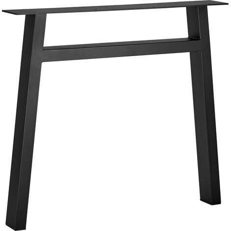 Tischgestell H-Form Stahl schwarz matt Profil: 80 x 40 mm Höhe: 720 mm Tiefe: 800 mm Tischkufen Tischuntergestell Tischkufe Kufengestell von SOTECH (1/5)