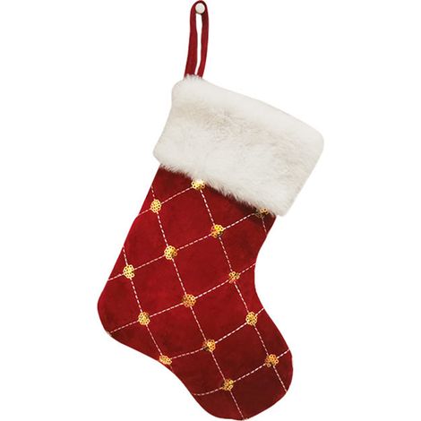 Bas de Noël en Feutre, Décor Classique Rouge et Blanc Durable pour Les Décorations de Vacances de Noël en Famille (210902SH02-1) (1/5)