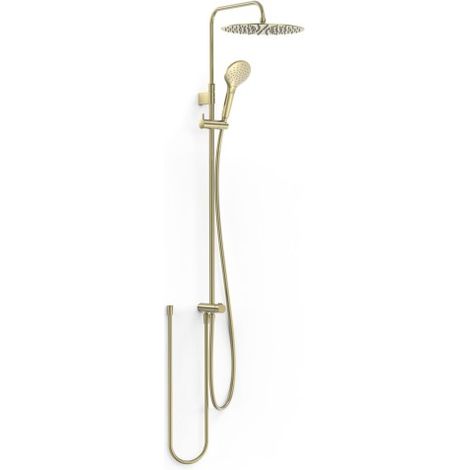 Ensemble de douche adaptable à tout type de robinet Cava doré - TRES 19063502CA
