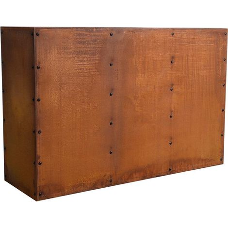 Estexo – Carré potager sur pied en acier Corten 120x40x80 cm – Résistant aux intempéries – Facile à monter – Pour légumes et herbes