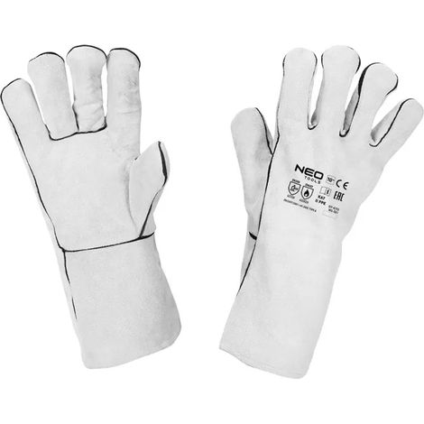 Guantes largos de soldadura con hilo de Kevlar, tipo MAG A, EN 388: 4332X y EN 407: 442X4X (1/3)