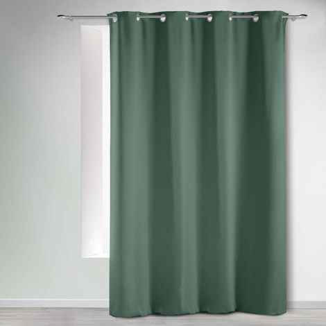 Rideau à œillets 135 x 280 cm occultant uni Cèdre– grande hauteur