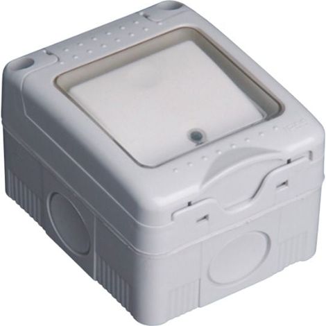 Interruptor Conmutador Estanco Superficie 16A 250V con Indicador Luminoso y Tapa