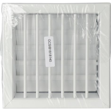 La Ventilazione GCSIB1818140 Grille de Ventilation a encastrer pour cheminee, Aluminium Blanc, 180x180 mm (1/5)
