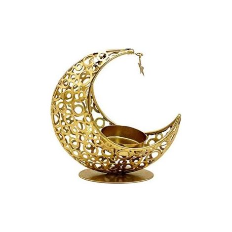 Metallenes Bougeoir für den Ramadan, Dekoration für Eid Mubarak (1/4)