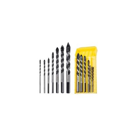 Set di 7 punte da trapano per piastrelle, vetro, specchi, muratura e legno (3, 4, 5, 6, 8, 10, 12 mm, 1 set) - Crezuo