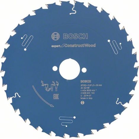 Bosch Kreissägeblatt Expert for Construct Wood für Handkreissägen 200 x 30 x 2 mm 30 - 2608644140 (1/5)