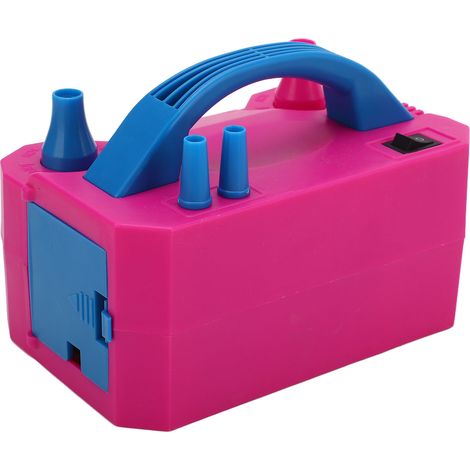 Pompe à air électrique 600 W pour ballons, double buse, gonfleur automatique, rouge rose, prise UE 220-240 V (1/5)