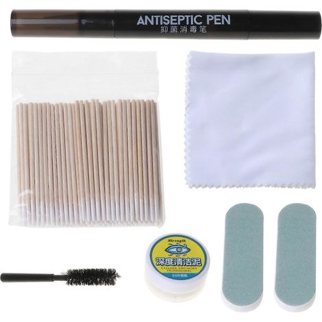 Reinigungsbürste, Wattestäbchen und Reinigungsstift für 1/2 Kopfhörerboxen