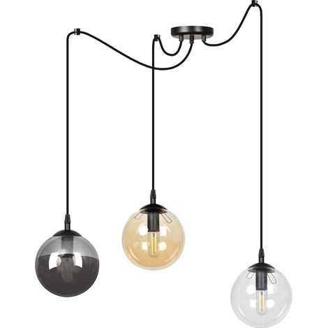Lampadario Emibig GIGI 3xE14 nero multicolore vetro (1/5)