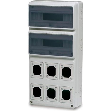 Quadro vuoto flangiato, 685x330x150mm, 32 moduli, 6 prese - Rosi RS3978 (1/5)