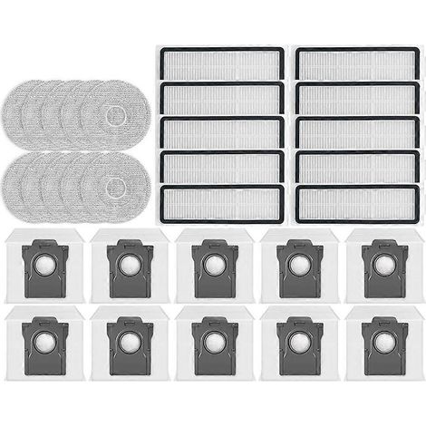 Pièces détachées pour aspirateurs Cecotec Conga X100/X100 X-Treme, JONR X1 MAX, Everybot Q11 et Deerma X80 Ultra : filtre HEPA et sac de nettoyage. (1/5)