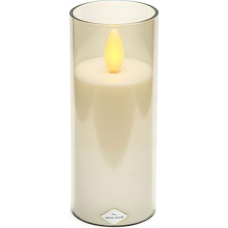 LED-Kerze mit dekorativem Flammeneffekt, batteriebetrieben, 10 cm (1/5)