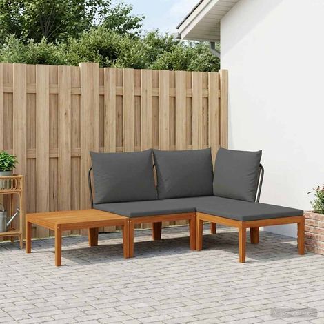 vidaXL 4 uds. Madera de Acacia Sólida y Cuerda Natural (1/5)