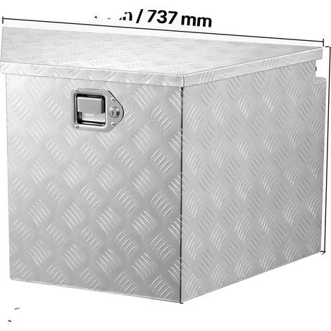 Caja de enganche para remolque, construcción de aluminio, mecanismo de bloqueo, 29x16,5x18 pulgadas. (1/2)
