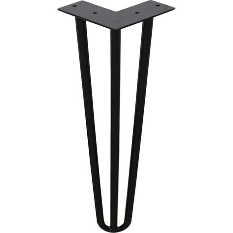 Randaco 4 x 20 cm gambe a perno 3 staffe Gambe da tavolo Gambe a perno Gambe da tavolo fai da te Piedini per tavolo Tavolo da pranzo (1/5)