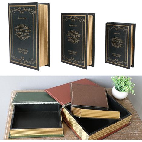 Attrappe eines Retro-Buches, Aufbewahrungsbox-Attrappe, Dekorationsartikel, Schreibtischbuch-Modell, Foto-Requisite, dunkelgrünes Buch (1/5)