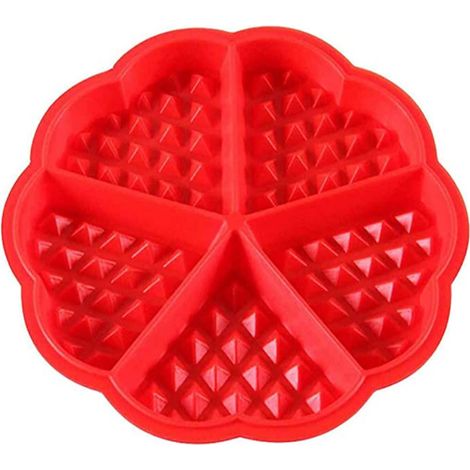 Set di 2 stampi in silicone per wafer per cioccolato/torte/gelato/barrette di cioccolato (Cuore Rosso) (1/5)