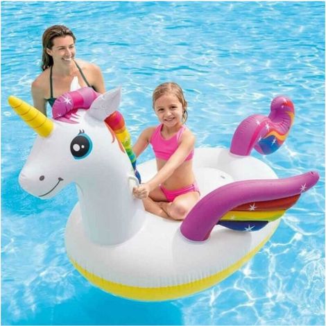YMYNY Matelas gonflable géant Licorne pour la mer et la piscine 201 x 140 x 97 cm -