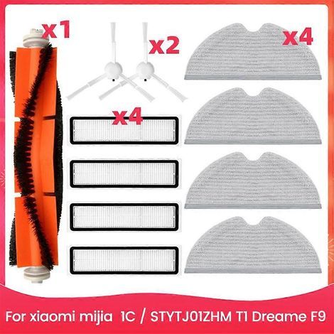 HEPA-Filter, Hauptseitenbürste und Reinigungstuch für Xiaomi Mijia 1C / STYTJ01ZHM T1 Dreame F9 Saugroboter – Ersatzteile (1/5)