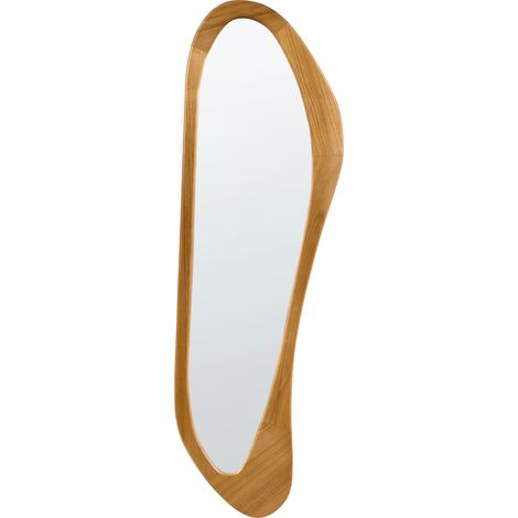 Espejo decorativo de pared estilo moderno de madera de paulownia 43 x 160 cm marrón claro Sauville (1/5)