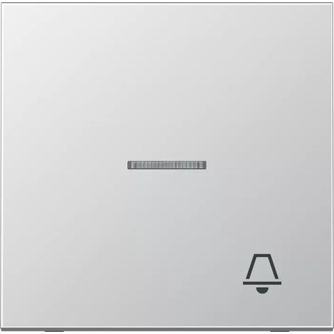 Jung Wippe 1fach, Symbol Klingel, mit Lichtleiter, Serie LS, Aluminium AL 2990 KO5 K (1/2)