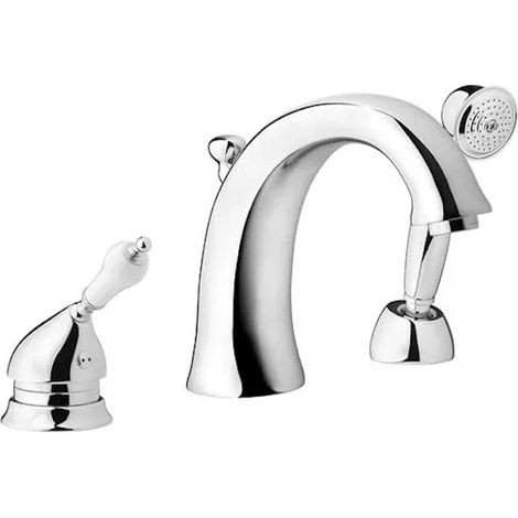 Badewannenarmaturen 3-Loch Chrom Retro