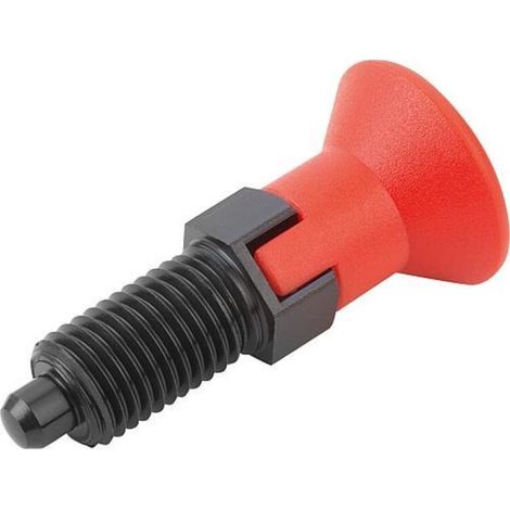 KIPP Arretierbolzen GR.4 M20x1,5 D10 Form C Stahl Kontermutter (1/3)